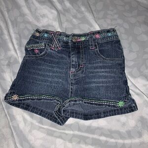 Arizona Jean co denim shorts vintage EUC 12 month shorts embroidered flowers